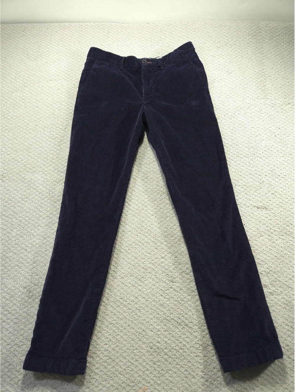 Paul Smith Pants Mens 31x29 Blue Stretch Corduroy Slim Fit Trousers PS Flat Fro